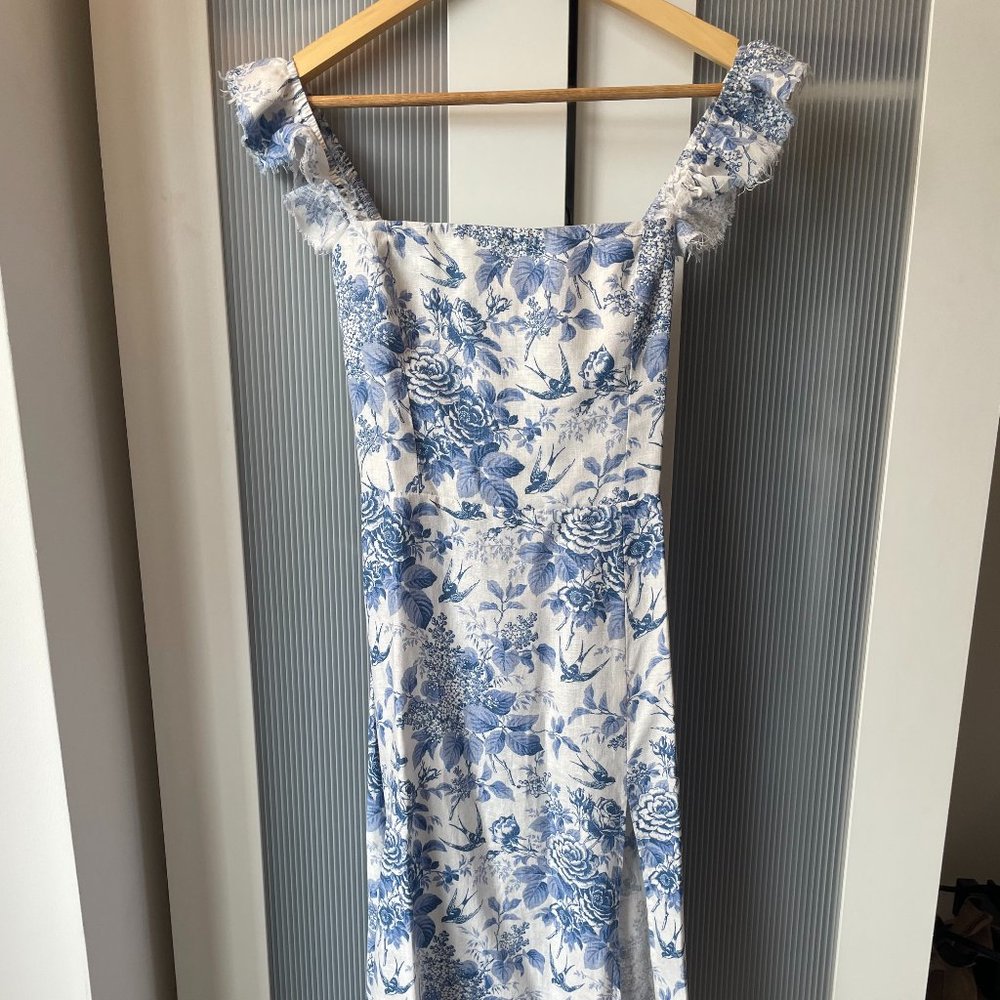 Reformation Spaulding midi dress in Pompadour, size 8